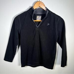 Kids Black Quarter-Zip Sweater Fleece Old Navy Active Size 6-7